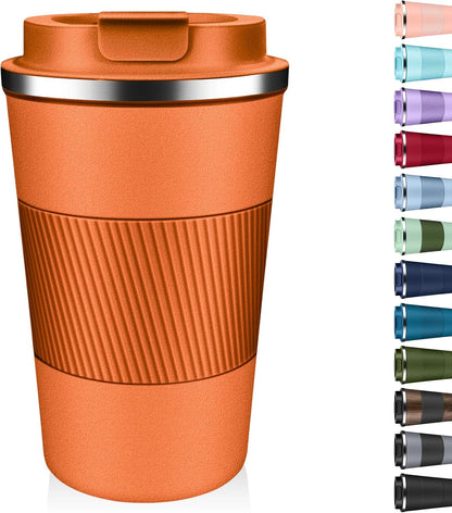 Insulated Coffee Tumbler 12 oz, Stainless Steel Coffee Mug with Lids, Travel Coffee Mug Leak Proof, Double Wall Vacuum Insulated Reusable Coffee Cup, Keep Drinks Hot and Cold (Deep Teal, 12 Ounces)