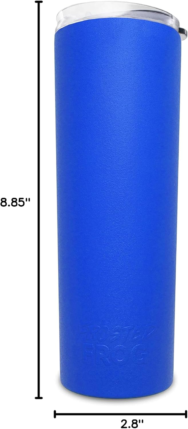 20oz Stainless Steel Slim Tumbler Vacuum Insulated with Straw