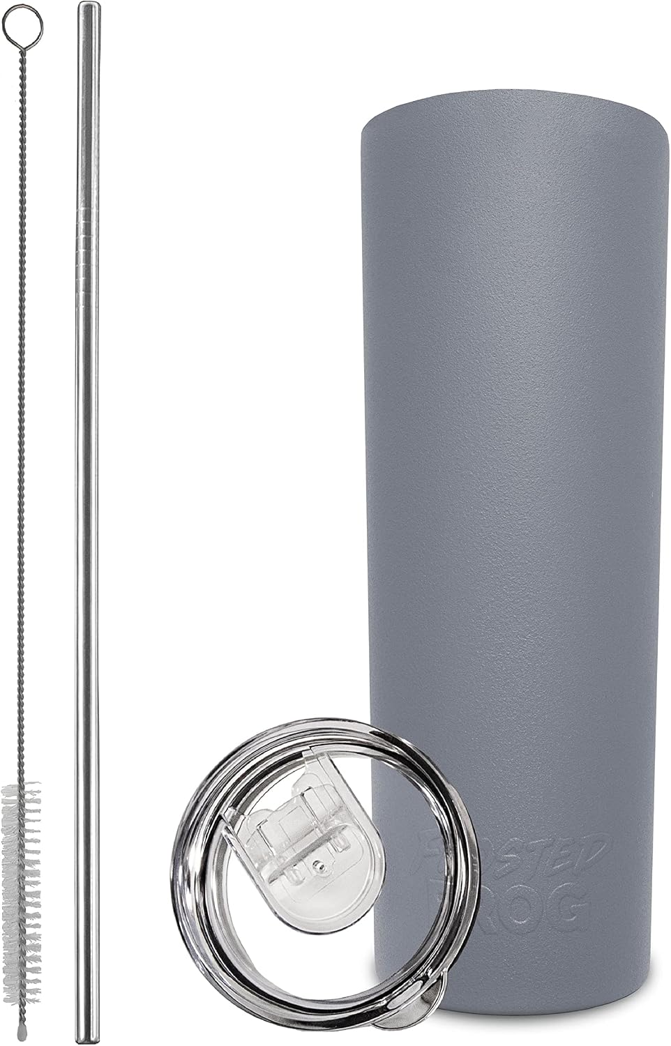 20oz Stainless Steel Slim Tumbler Vacuum Insulated with Straw