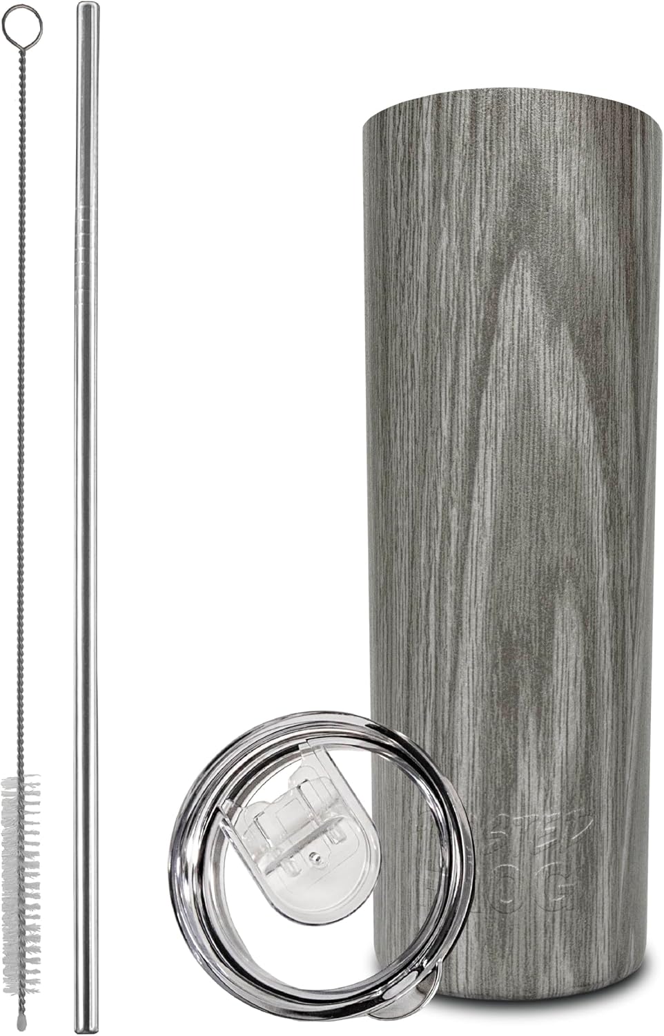 20oz Stainless Steel Slim Tumbler Vacuum Insulated with Straw