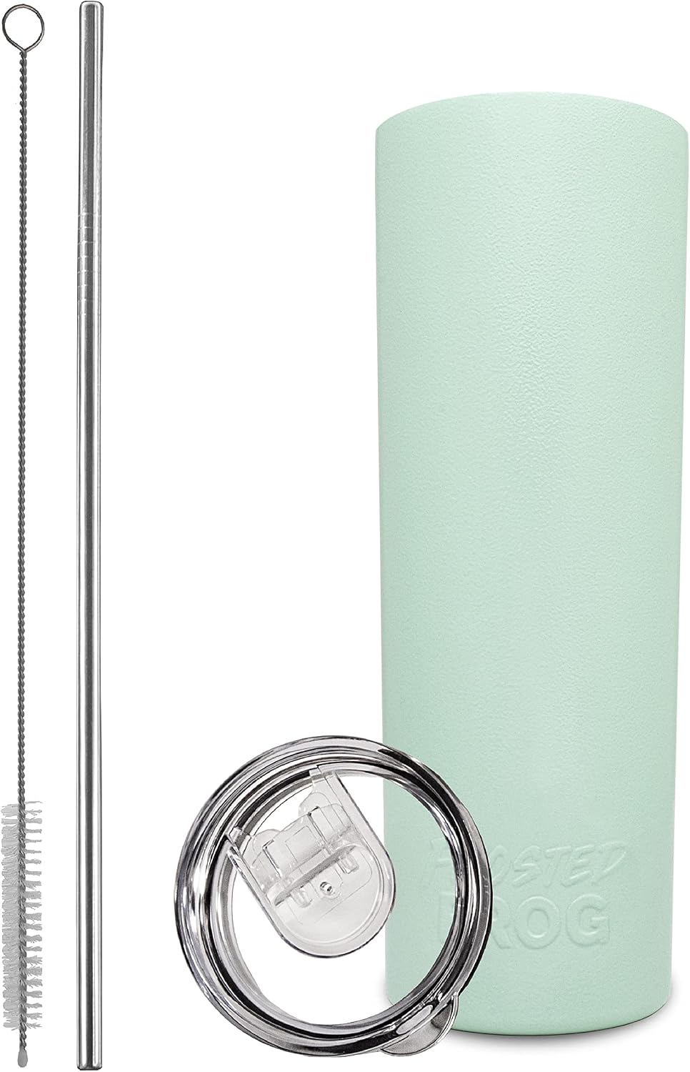 20oz Stainless Steel Slim Tumbler Vacuum Insulated with Straw