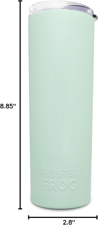 20oz Stainless Steel Slim Tumbler Vacuum Insulated with Straw