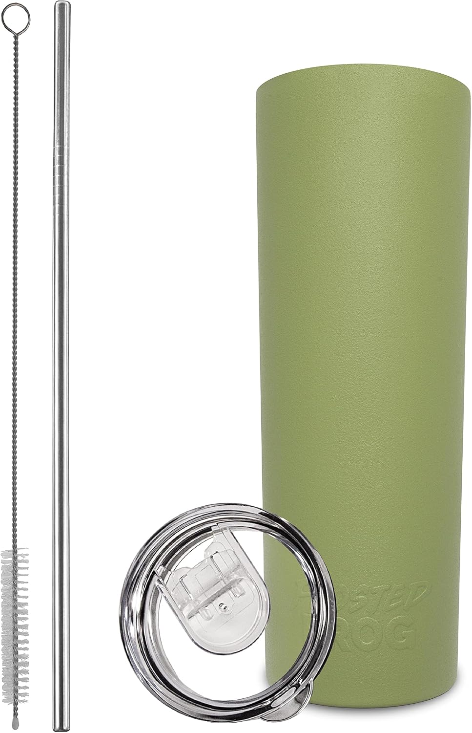 20oz Stainless Steel Slim Tumbler Vacuum Insulated with Straw