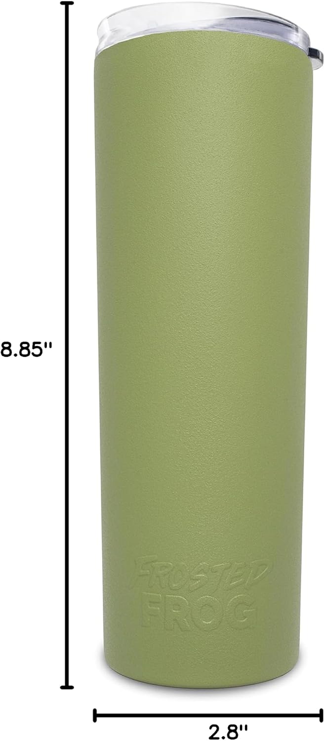 20oz Stainless Steel Slim Tumbler Vacuum Insulated with Straw