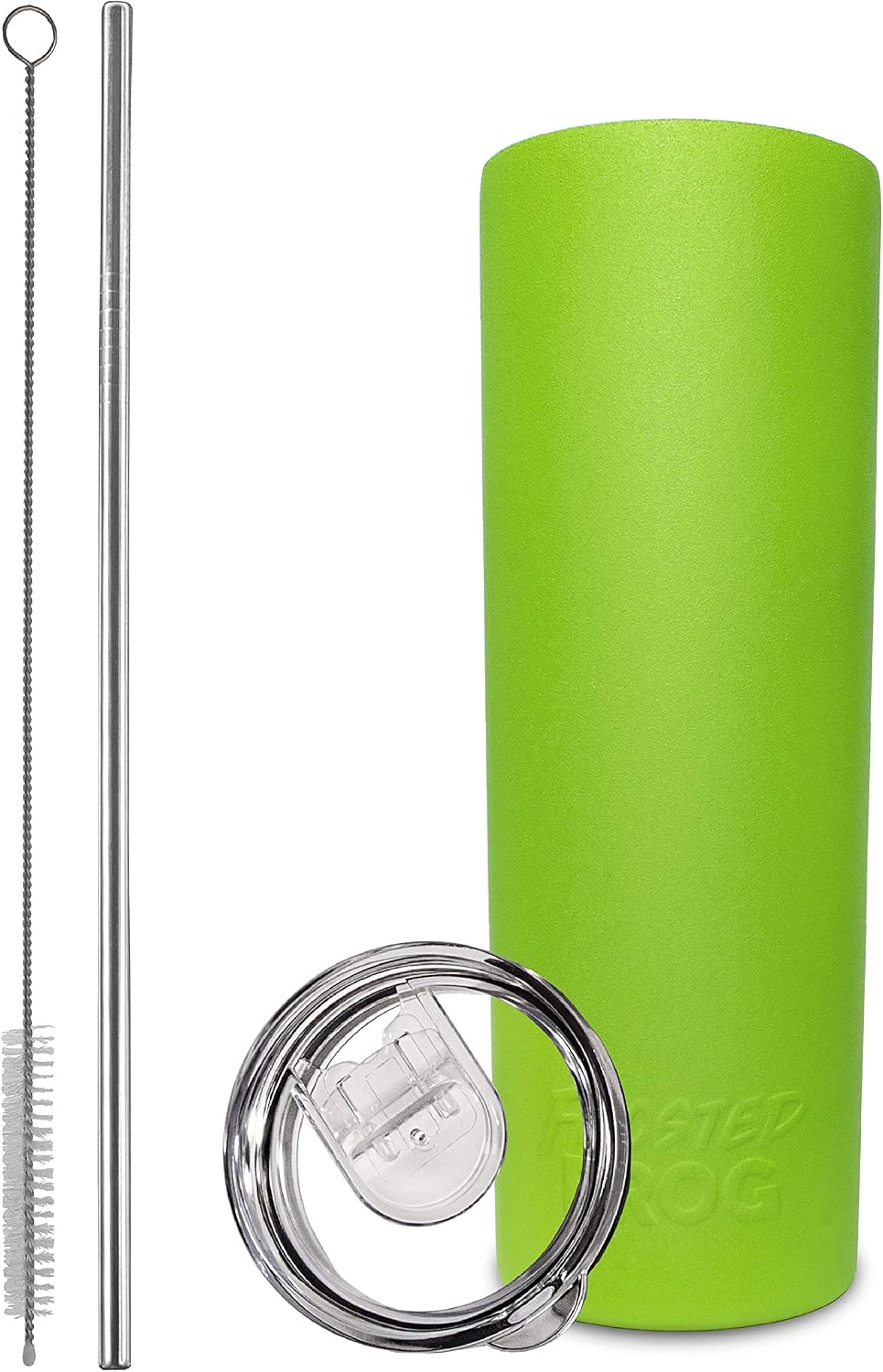 20oz Stainless Steel Slim Tumbler Vacuum Insulated with Straw