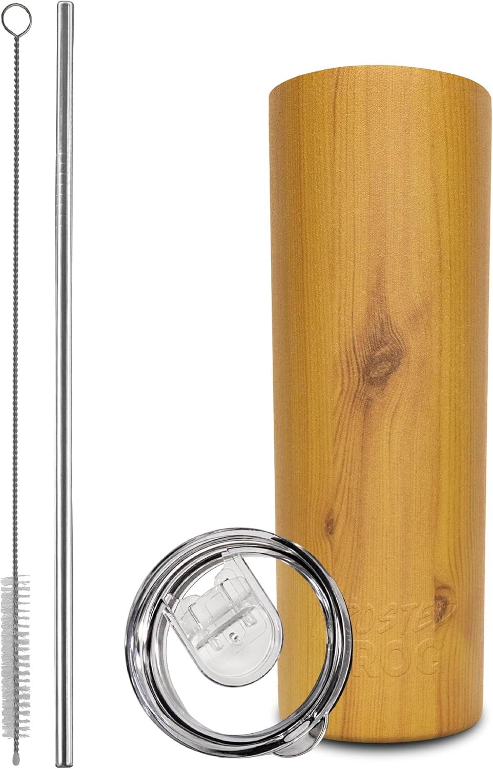 20oz Stainless Steel Slim Tumbler Vacuum Insulated with Straw