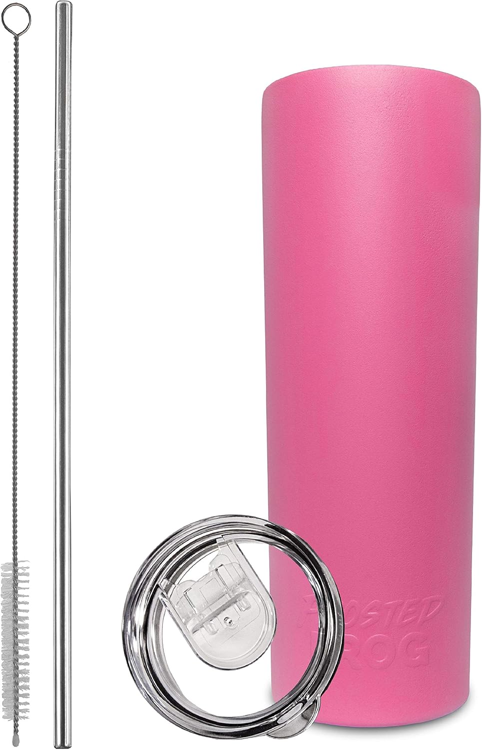 20oz Stainless Steel Slim Tumbler Vacuum Insulated with Straw