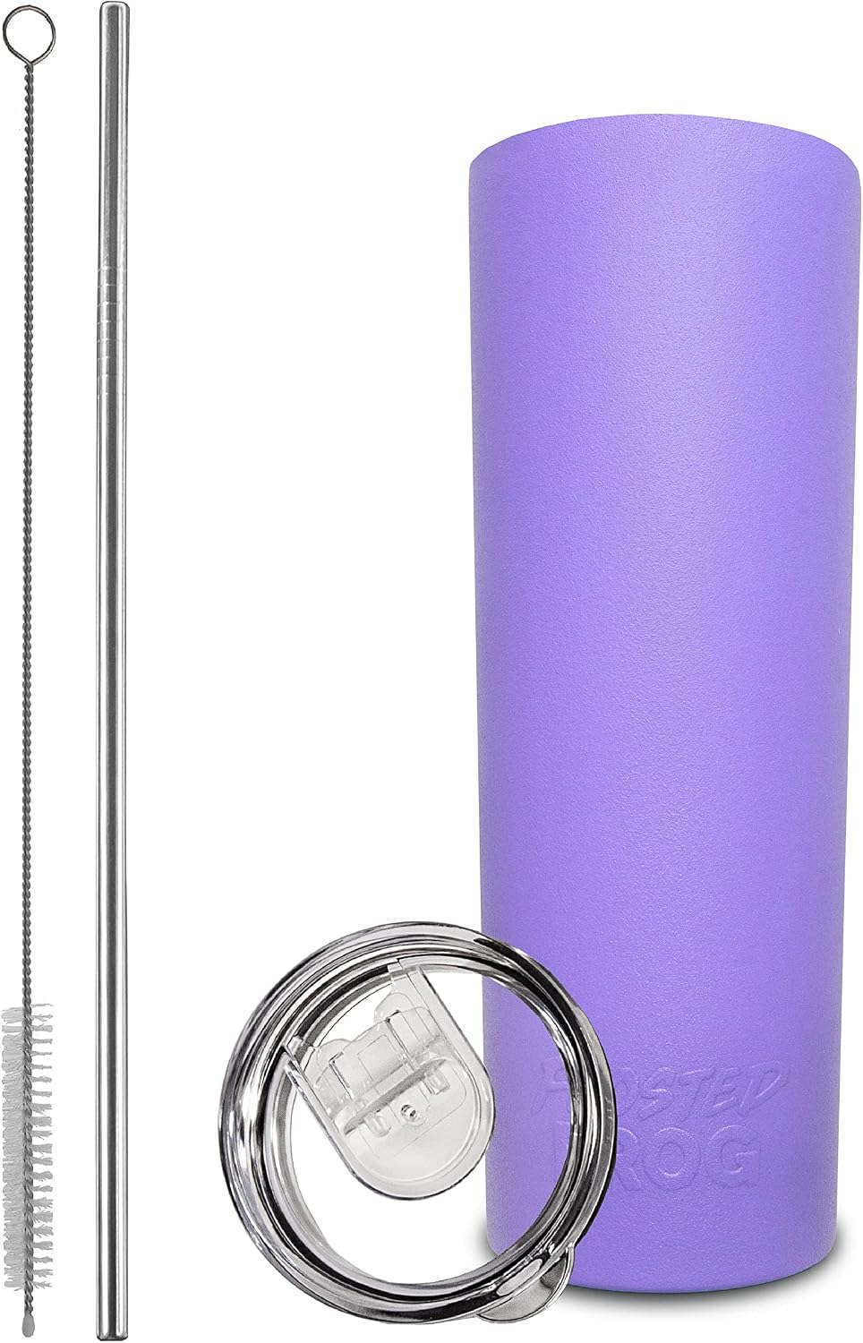 20oz Stainless Steel Slim Tumbler Vacuum Insulated with Straw