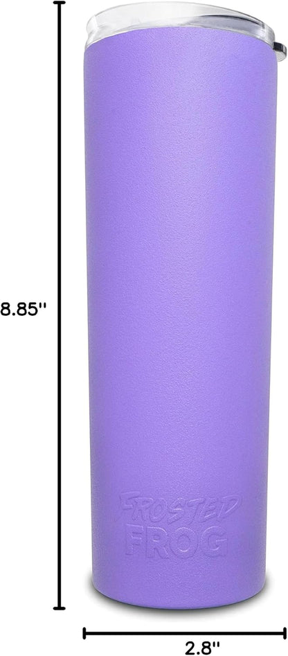 20oz Stainless Steel Slim Tumbler Vacuum Insulated with Straw
