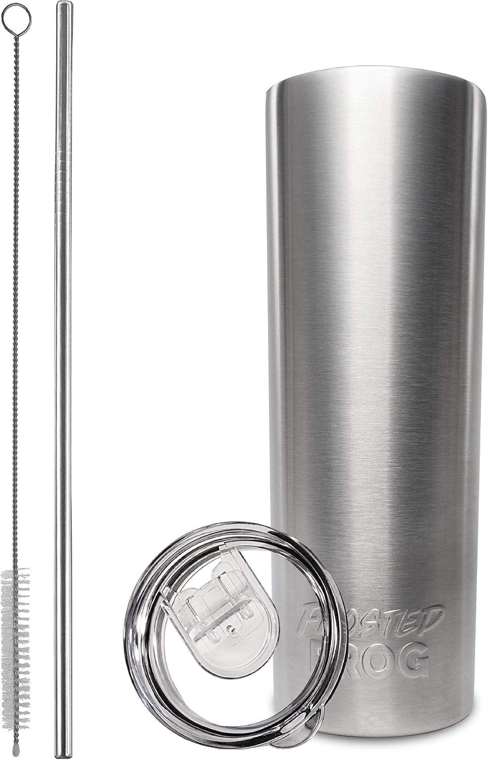 20oz Stainless Steel Slim Tumbler Vacuum Insulated with Straw