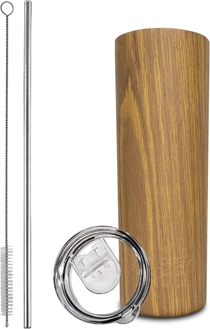 20oz Stainless Steel Slim Tumbler Vacuum Insulated with Straw