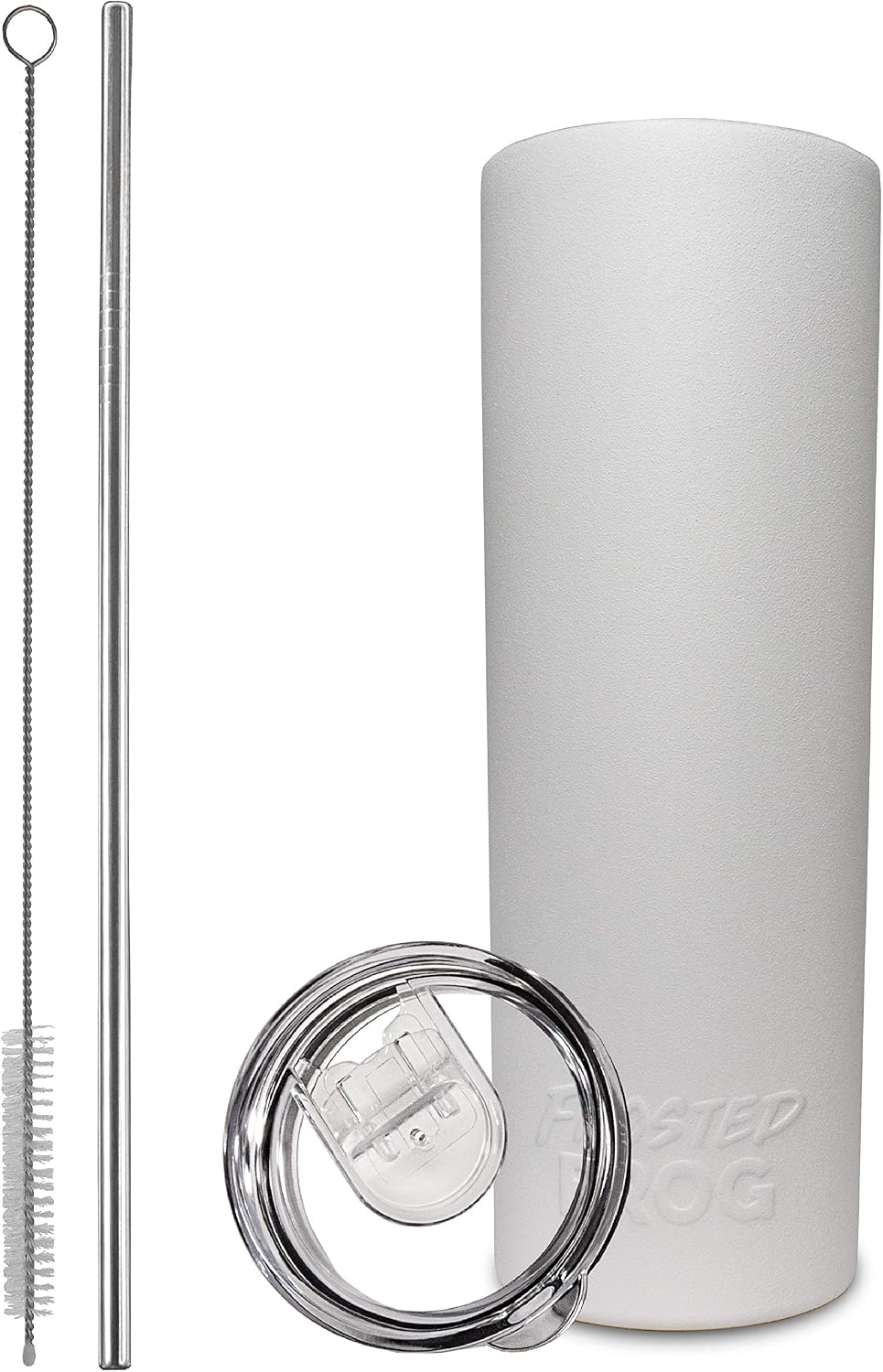 20oz Stainless Steel Slim Tumbler Vacuum Insulated with Straw