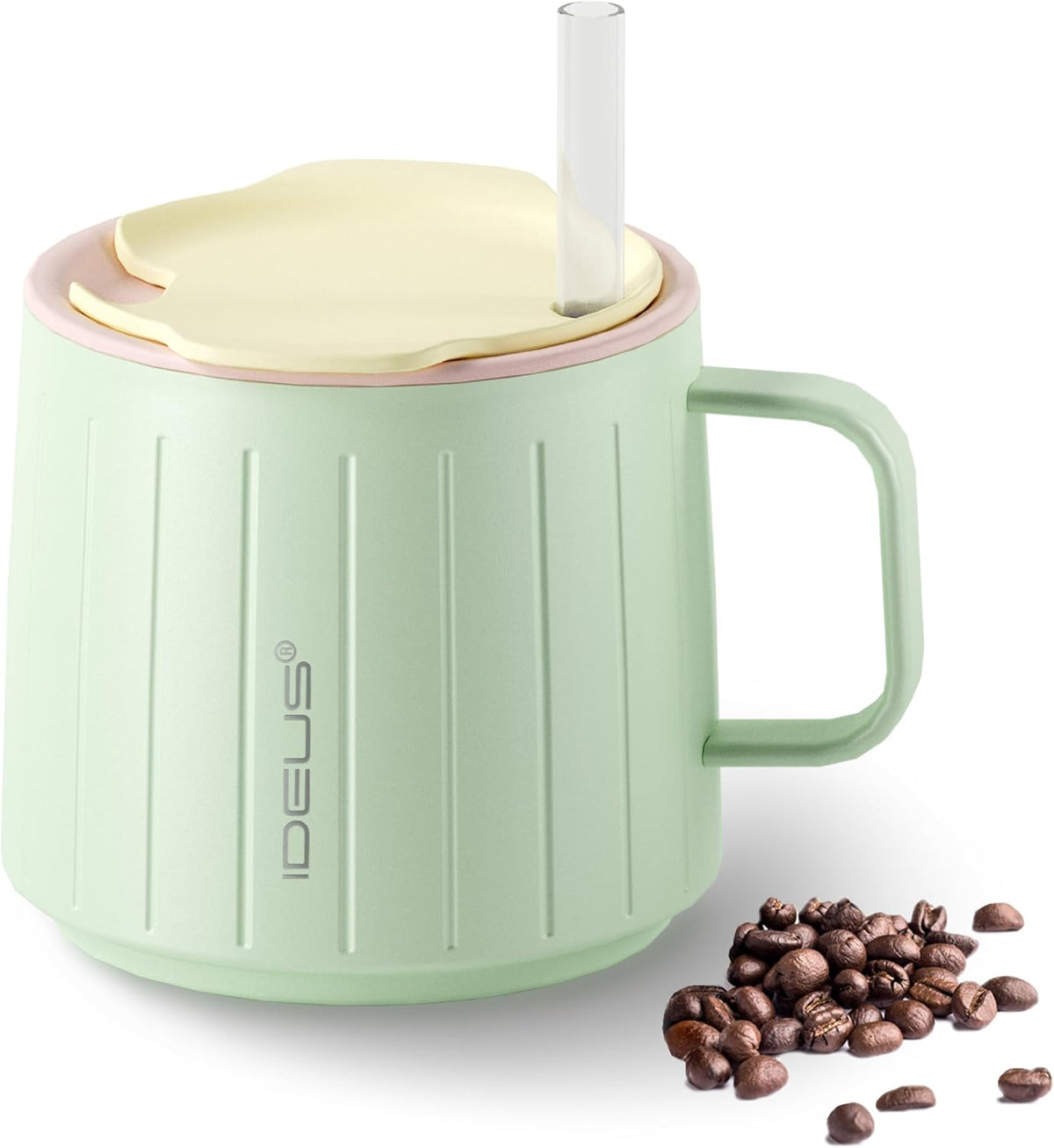 16 oz Insulated Coffee Mug with Lid and Handle (Storm Black) - Colors B