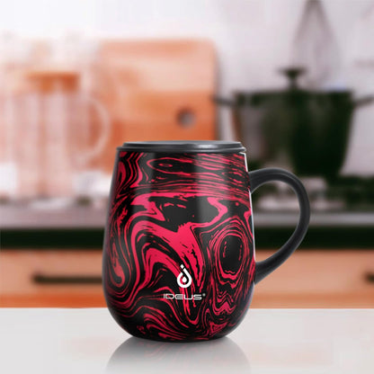 16 oz Insulated Coffee Mug with Lid and Handle (Storm Black) - Colors B