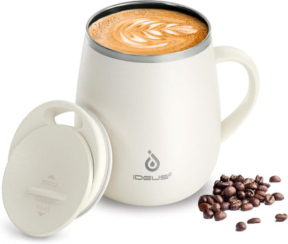 16 oz Insulated Coffee Mug with Lid and Handle (Storm Black) - Colors B