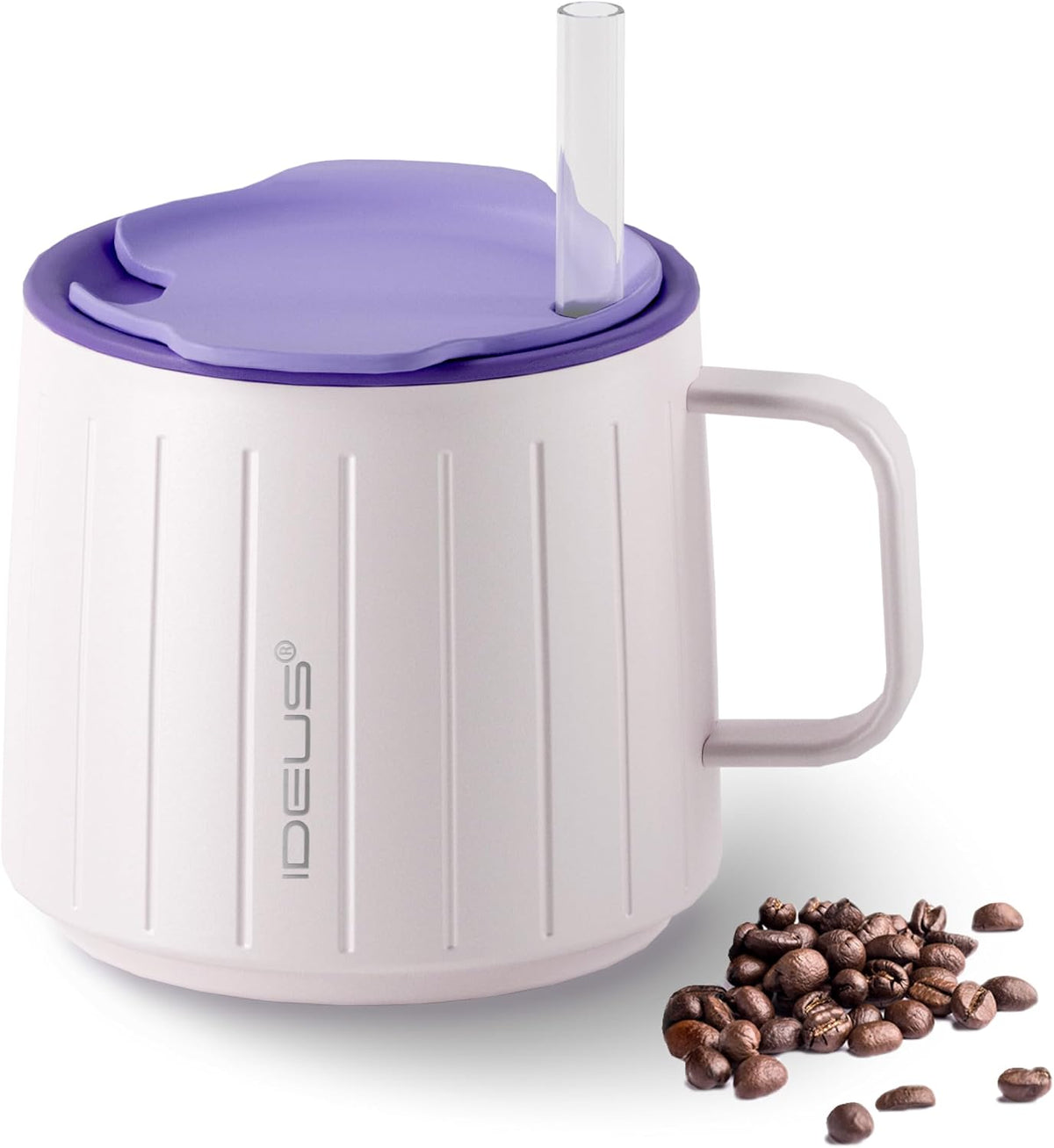 16 oz Insulated Coffee Mug with Lid and Handle (Storm Black) - Colors B