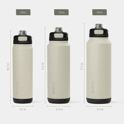 Powerfill Pro 32oz Stainless Steel Sip or Chug Water Bottle, High Tide