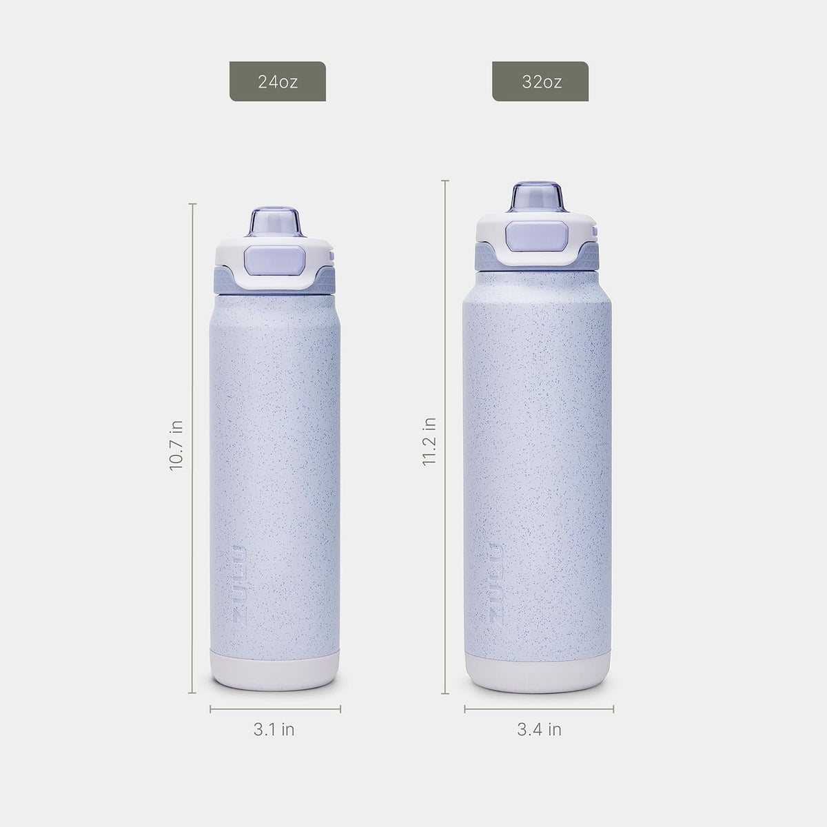 Powerfill Pro 32oz Stainless Steel Sip or Chug Water Bottle, High Tide