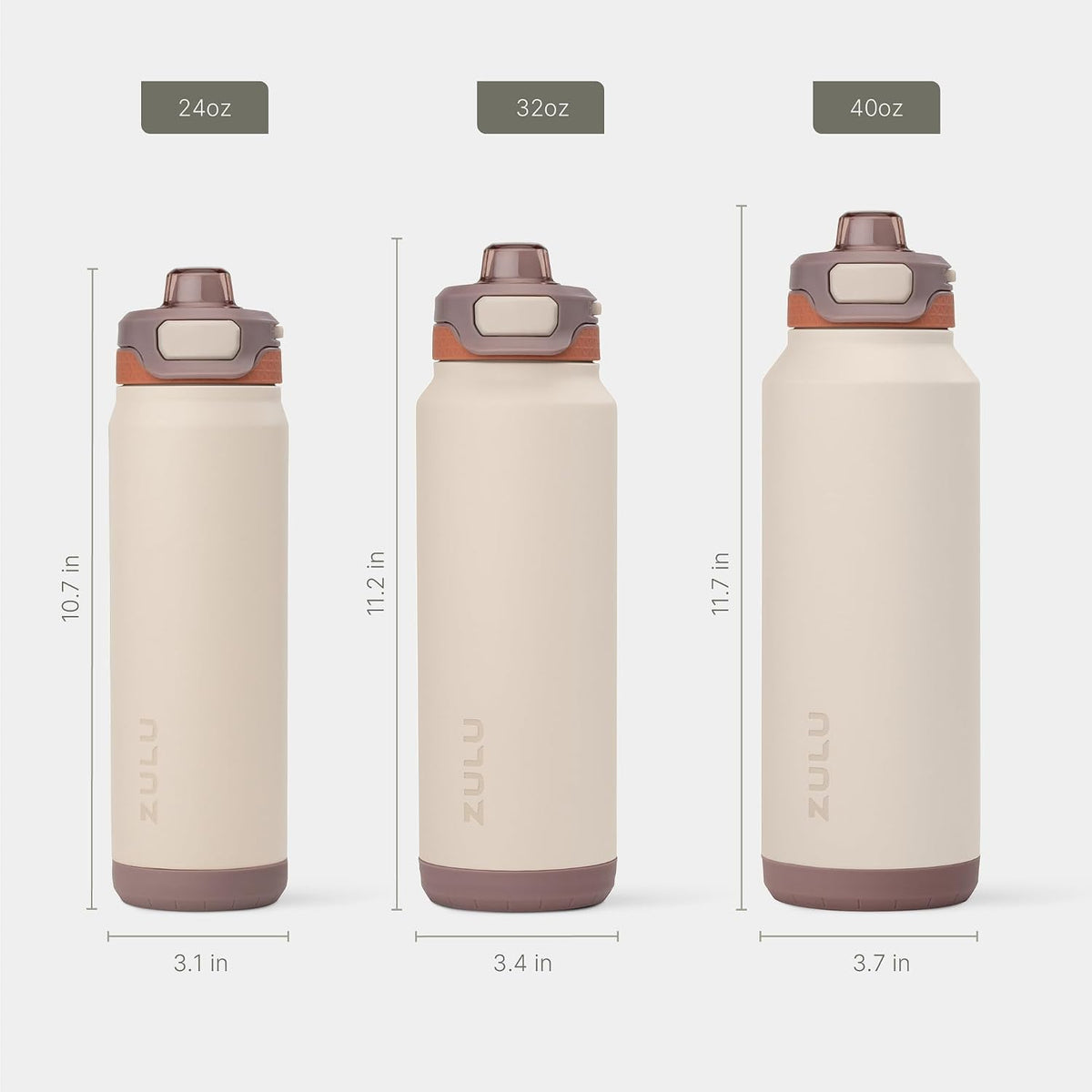 Powerfill Pro 32oz Stainless Steel Sip or Chug Water Bottle, High Tide