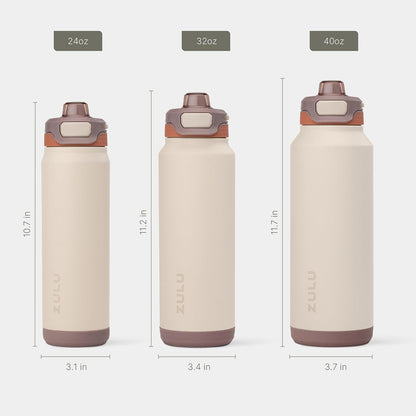 Powerfill Pro 32oz Stainless Steel Sip or Chug Water Bottle, High Tide