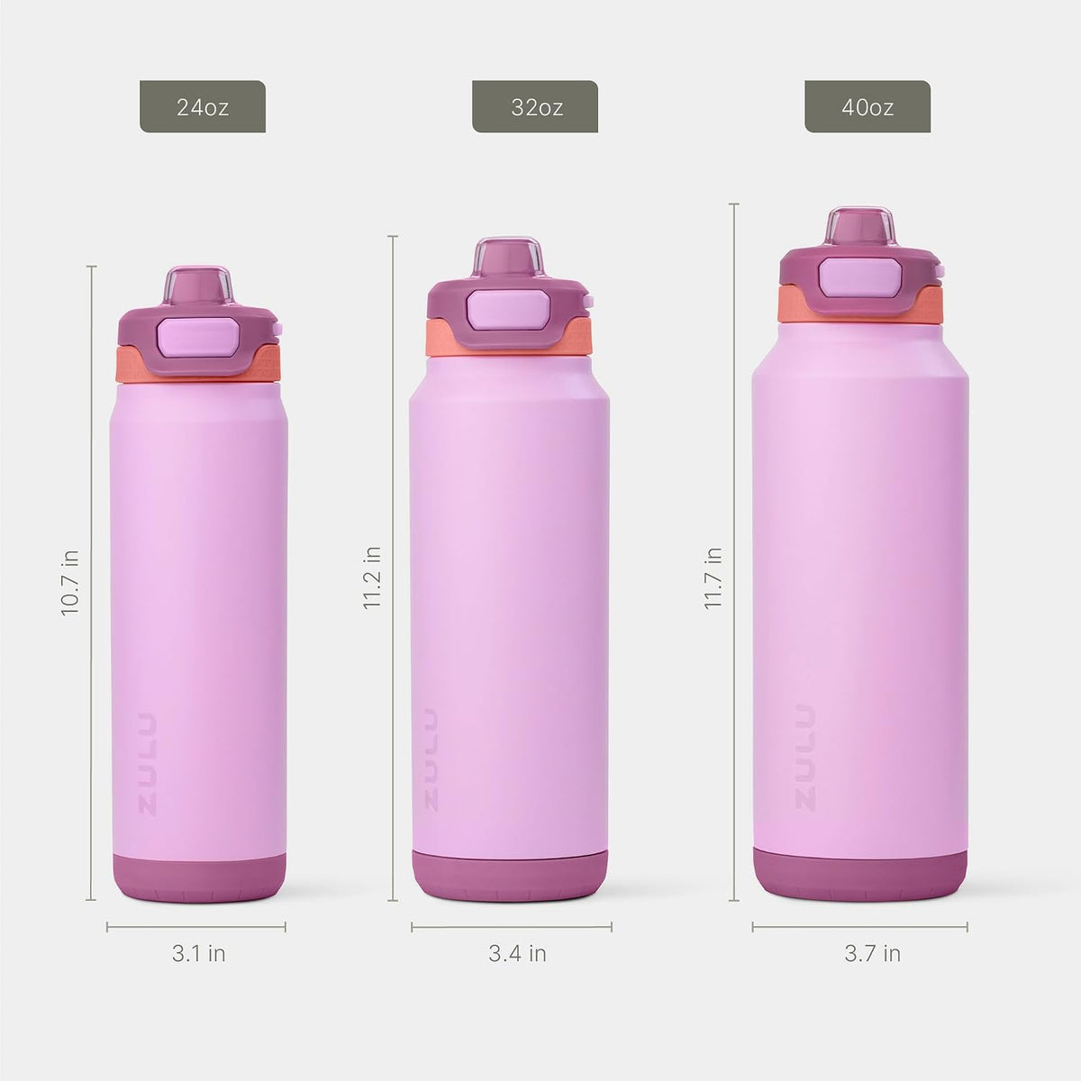 Powerfill Pro 32oz Stainless Steel Sip or Chug Water Bottle, High Tide