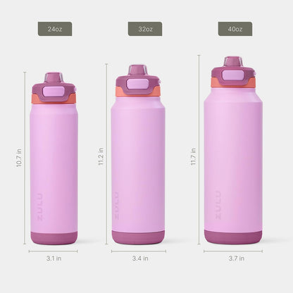 Powerfill Pro 32oz Stainless Steel Sip or Chug Water Bottle, High Tide