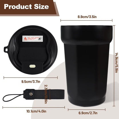 530ml Tumbler Stainless Steel Coffee Cup Travel Mug (Unpatterr, GREEN)
