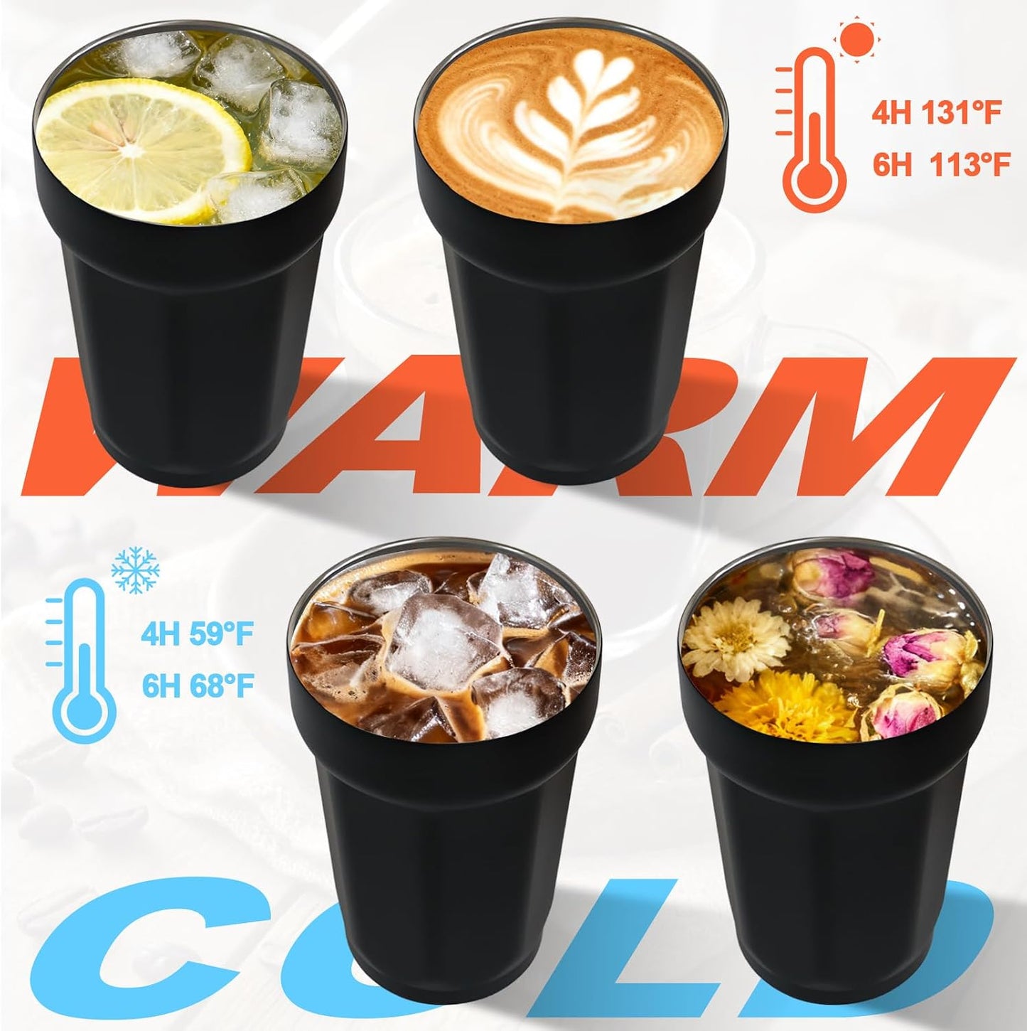 530ml Tumbler Stainless Steel Coffee Cup Travel Mug (Unpatterr, GREEN)