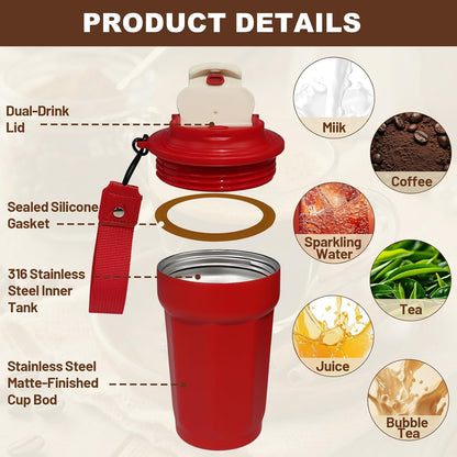 530ml Tumbler Stainless Steel Coffee Cup Travel Mug (Unpatterr, GREEN)