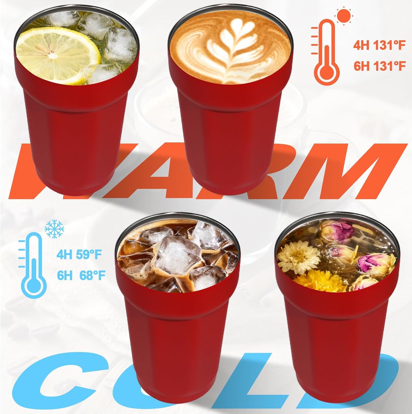 530ml Tumbler Stainless Steel Coffee Cup Travel Mug (Unpatterr, GREEN)