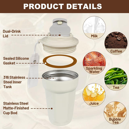 530ml Tumbler Stainless Steel Coffee Cup Travel Mug (Unpatterr, GREEN)