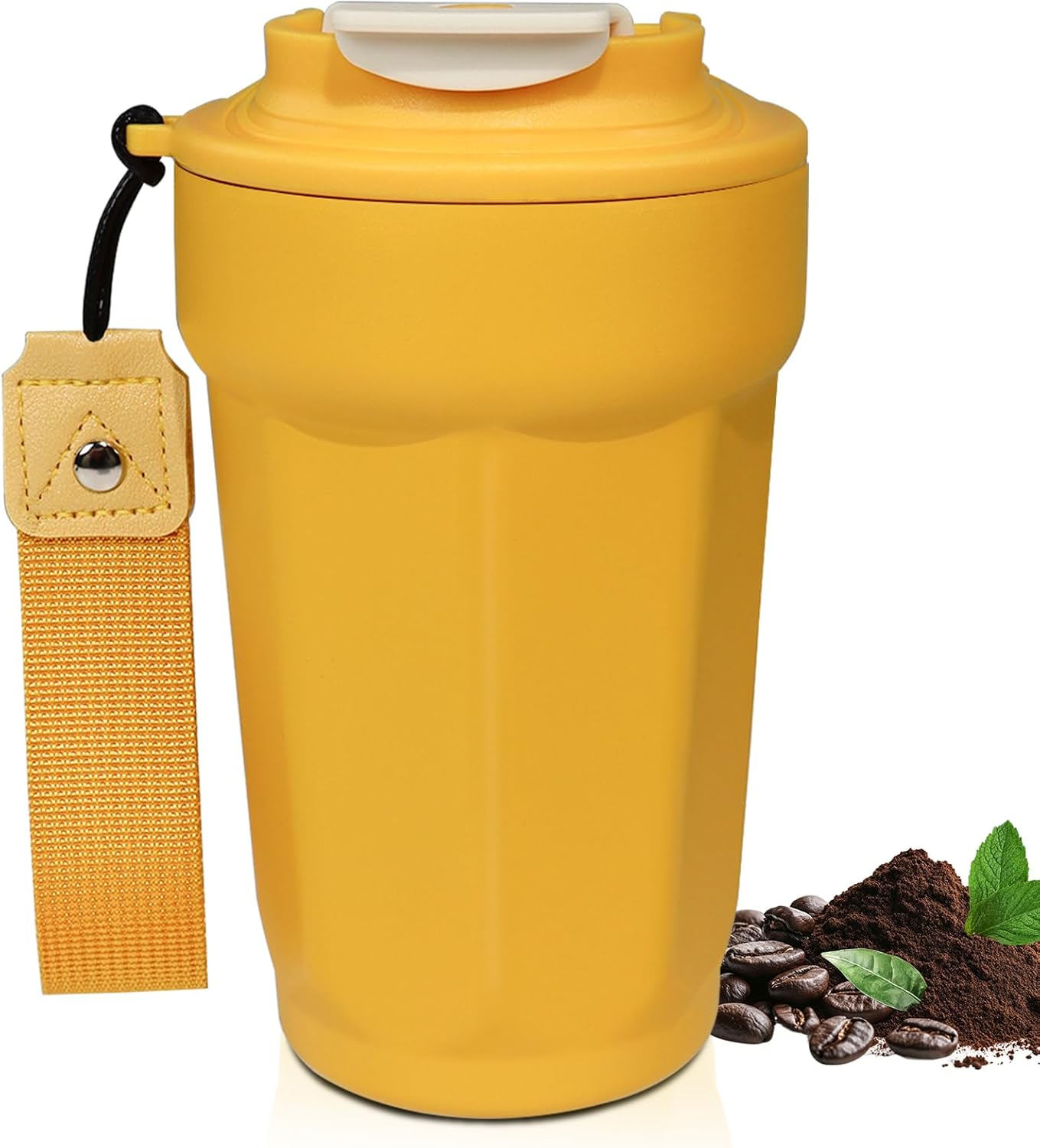 530ml Tumbler Stainless Steel Coffee Cup Travel Mug (Unpatterr, GREEN)