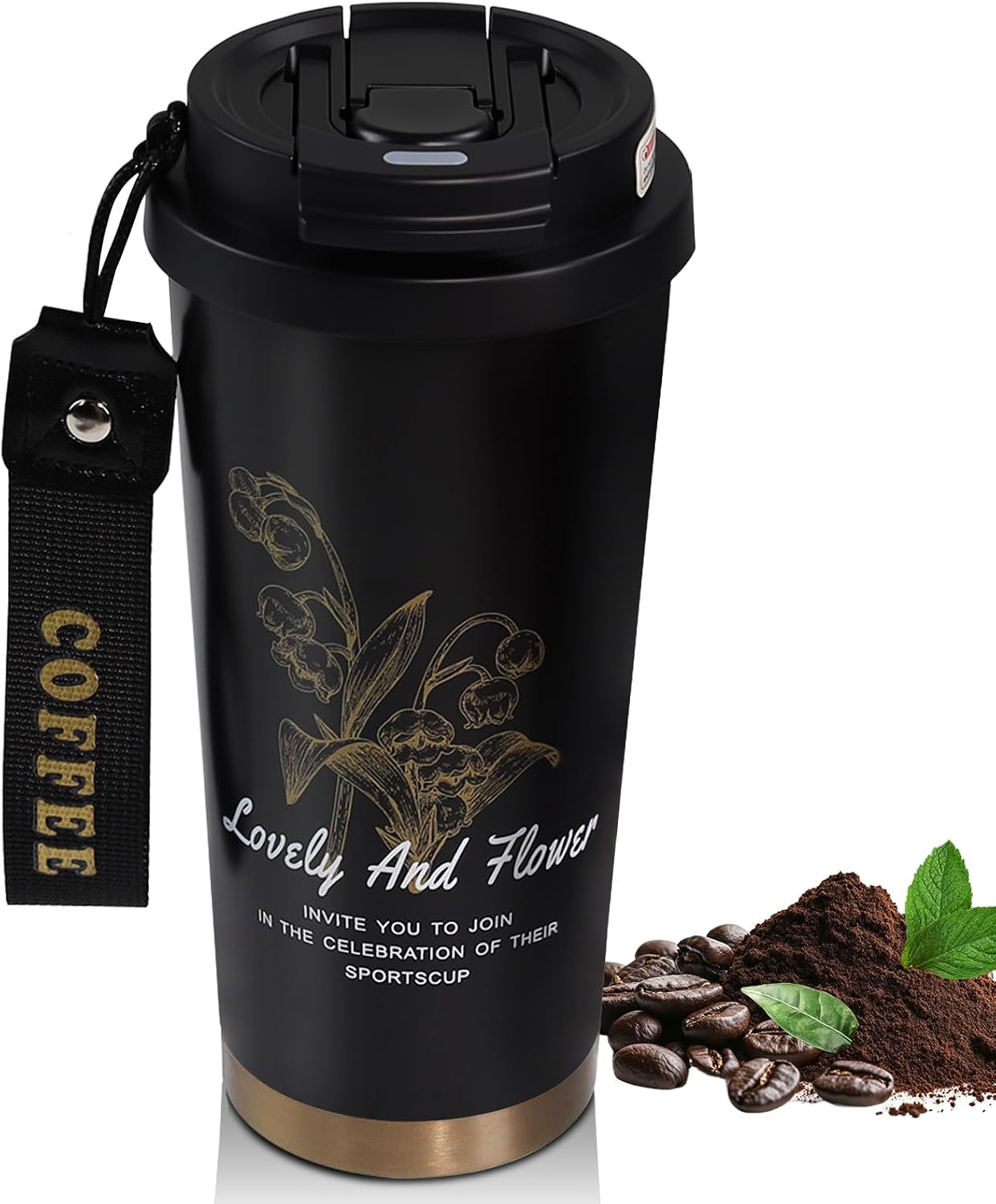 530ml Tumbler Stainless Steel Coffee Cup Travel Mug (Unpatterr, GREEN)