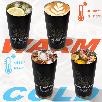 530ml Tumbler Stainless Steel Coffee Cup Travel Mug (Unpatterr, GREEN)
