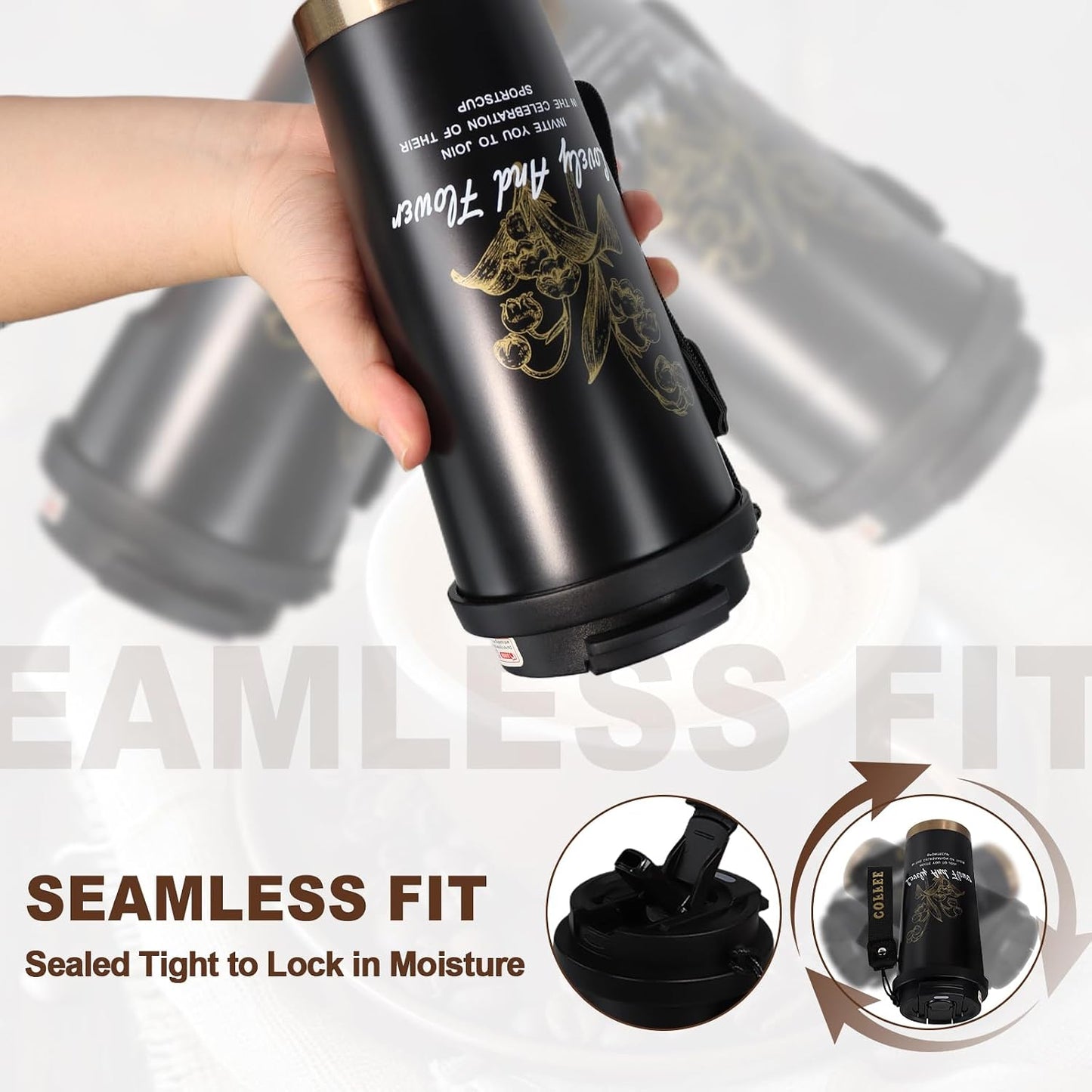 530ml Tumbler Stainless Steel Coffee Cup Travel Mug (Unpatterr, GREEN)