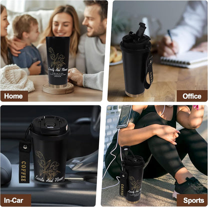 530ml Tumbler Stainless Steel Coffee Cup Travel Mug (Unpatterr, GREEN)