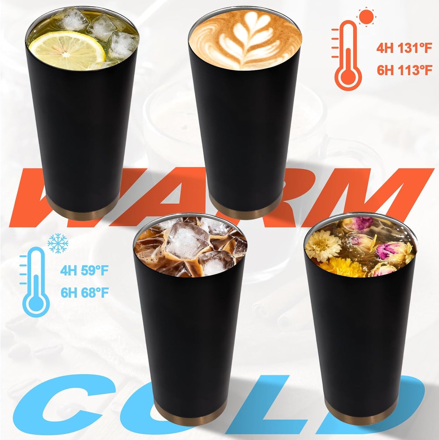530ml Tumbler Stainless Steel Coffee Cup Travel Mug (Unpatterr, GREEN)