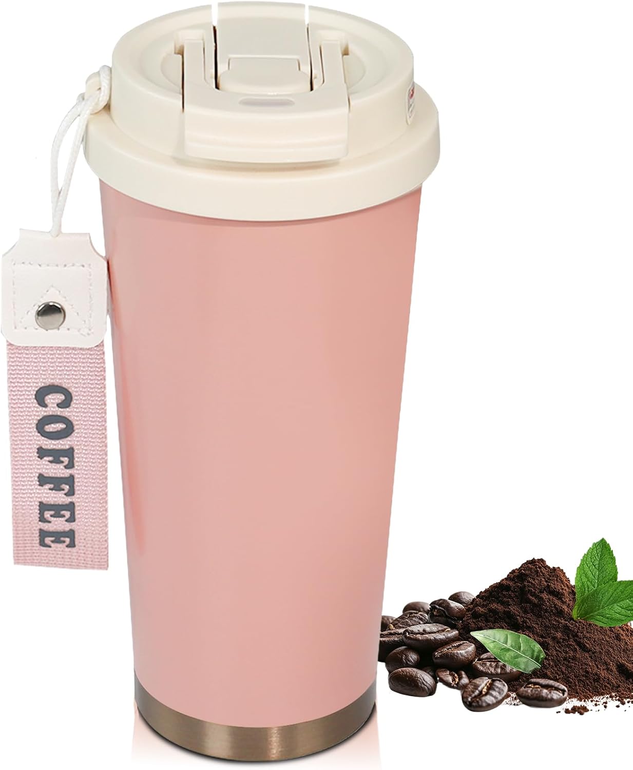 530ml Tumbler Stainless Steel Coffee Cup Travel Mug (Unpatterr, GREEN)