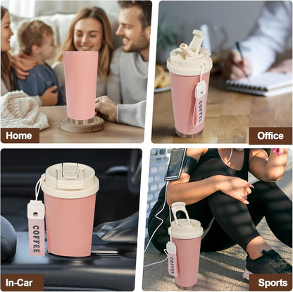 530ml Tumbler Stainless Steel Coffee Cup Travel Mug (Unpatterr, GREEN)