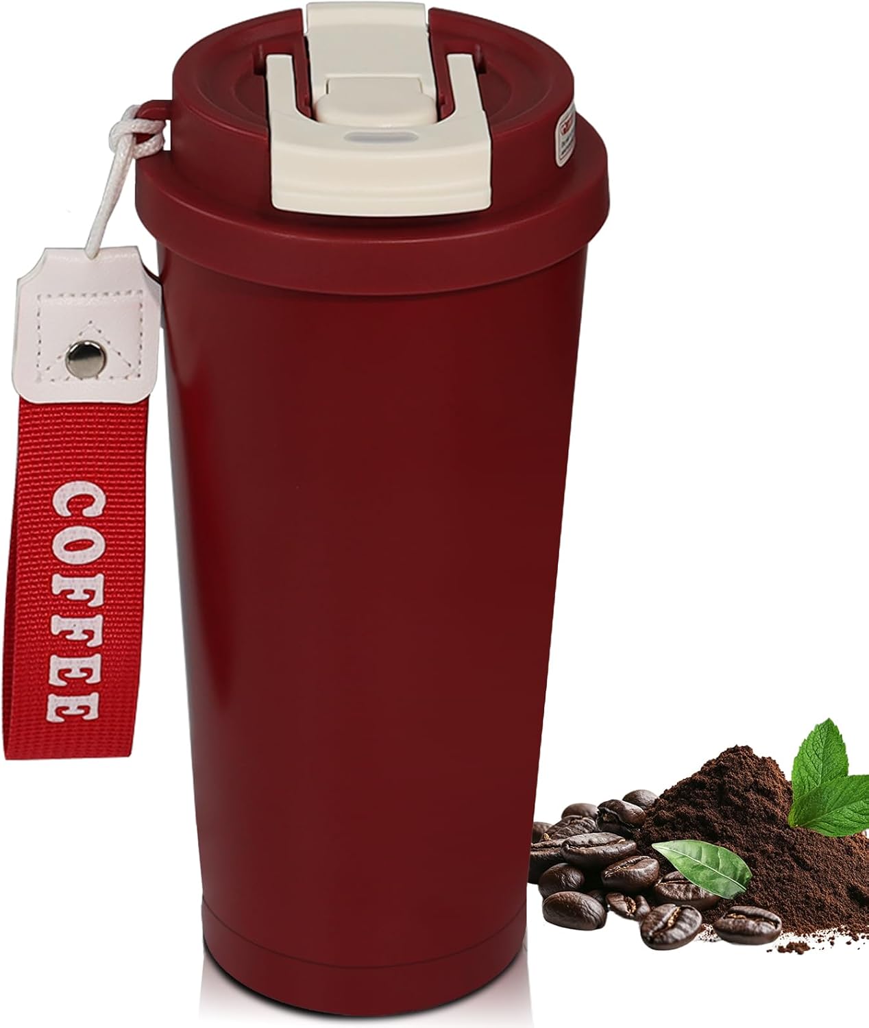 530ml Tumbler Stainless Steel Coffee Cup Travel Mug (Unpatterr, GREEN)