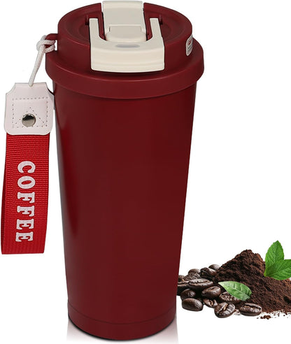 530ml Tumbler Stainless Steel Coffee Cup Travel Mug (Unpatterr, GREEN)