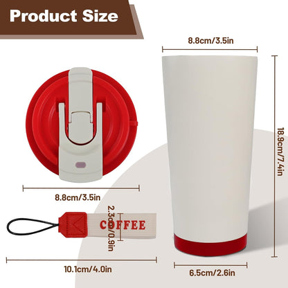 530ml Tumbler Stainless Steel Coffee Cup Travel Mug (Unpatterr, GREEN)