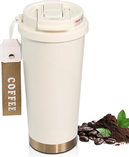 530ml Tumbler Stainless Steel Coffee Cup Travel Mug (Unpatterr, GREEN)