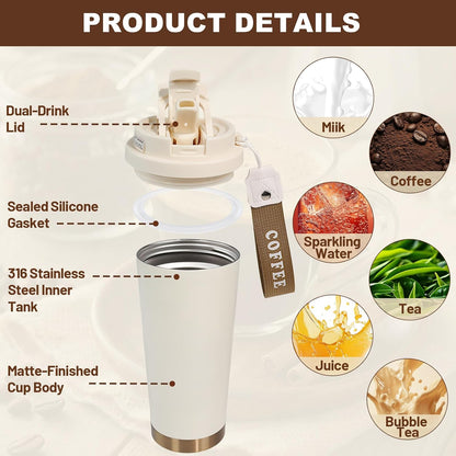 530ml Tumbler Stainless Steel Coffee Cup Travel Mug (Unpatterr, GREEN)
