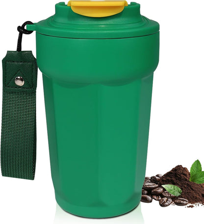 530ml Tumbler Stainless Steel Coffee Cup Travel Mug (Unpatterr, GREEN)