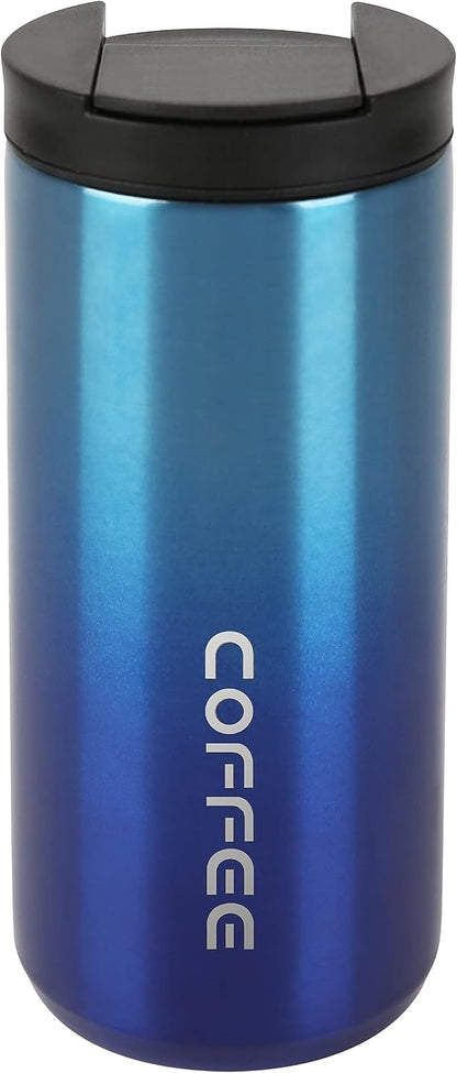 Travel Mug Vacuum Insulated Coffee Mug, Blue, 13.5oz/400ml