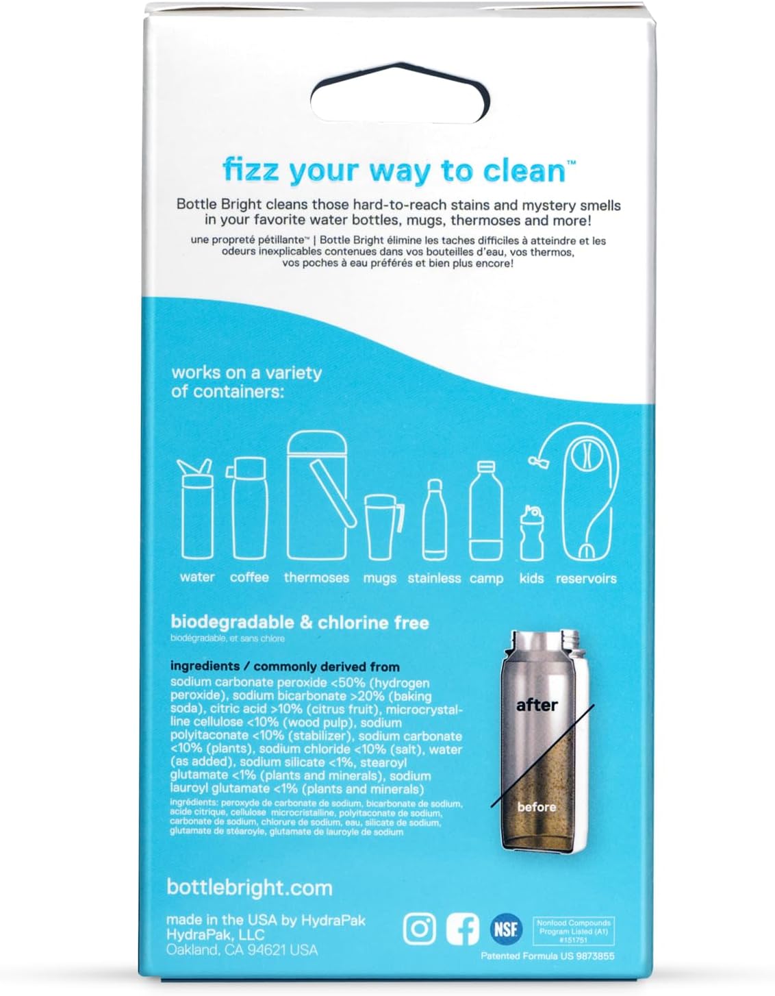 Water Bottle Cleaning Tablets (12, 36, or)