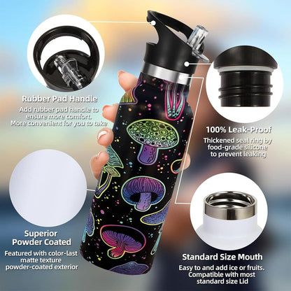 Pickleball Gifts,Pickle Water Bottle with Straw Lid Insulated Stainless Steel Travel Mugs for Sport Gym Outdoor 20oz