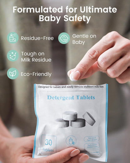 Bottle Washer Detergent Tablets, Plant-Based Enzyme