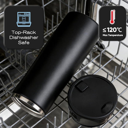 17 oz Leakproof Insulated Travel Coffee Mug with One-Hand Lid